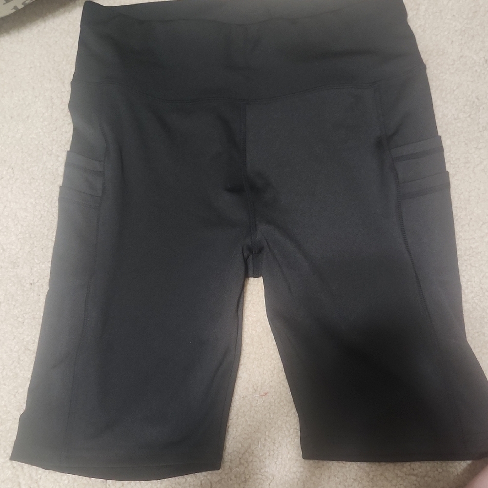 SHEIN Black Bike Shorts High-Waisted Performance